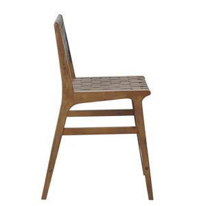 Oslo Faux Leather Woven Counter Stool 24\"H - Brown