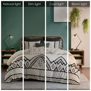 INK+IVY Marta 3 Piece Flax and Cotton Blended Duvet Cover Set