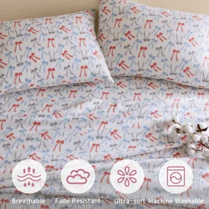 Intelligent Design Cozy Soft Cotton Flannel Printed Sheet Set