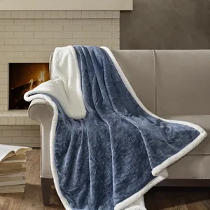 Madison Park Elma Oversized Textured Plush Throw