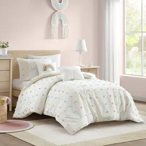 Urban Habitat Kids Callie Cotton Jacquard Pom Pom Comforter Set