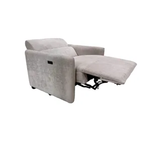 Ava Power Modern Recliner - Light Grey