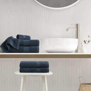 500GSM Plush 6pc Towel Set - Navy