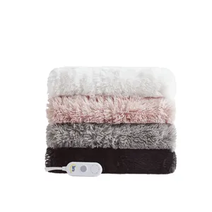 Serta Malea Shaggy Faux Fur Heated Throw