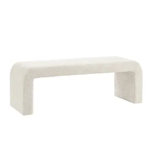 Steve Boucle Waterfall Bench - Cream