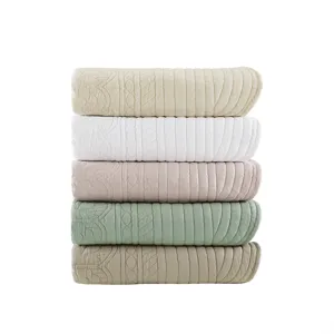 Madison Park Tuscany Oversized Quilted Throw with Scalloped Edges