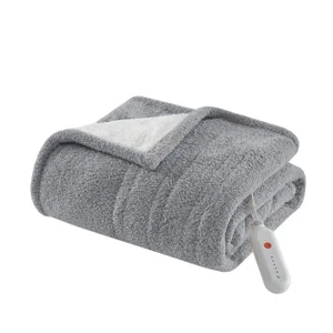 Amira Dream Soft Heated Throw - Grey