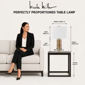 Nicole Miller Elowen Acrylic Disc Table Lamp