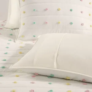 Urban Habitat Kids Callie Pom Pom Cotton Jacquard Quilt Set with Throw Pillows