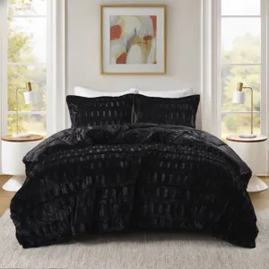 Madison Park Gia Faux Fur Comforter Mini Set
