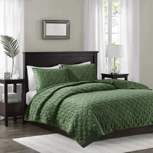 Madison Park Harper 3 Piece Velvet Quilt Set