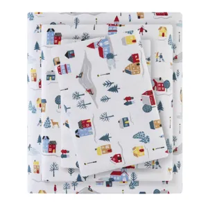 True North by Sleep Philosophy Cozy Cotton Flannel Printed Sheet Set