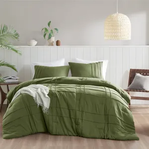Comfort Spaces Walker Soft Washed Pleated Comforter Set
