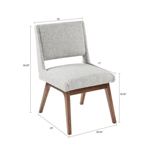BOOMERANG Dining Chair (Set of 2) - Light Grey
