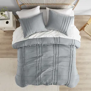Comfort Spaces Walker Soft Washed Pleated Comforter Set