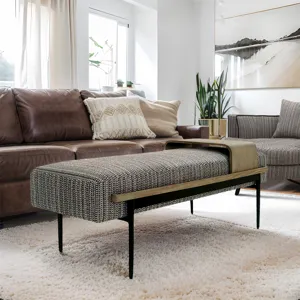 Perry Cocktail Ottoman with slide tray - Multi