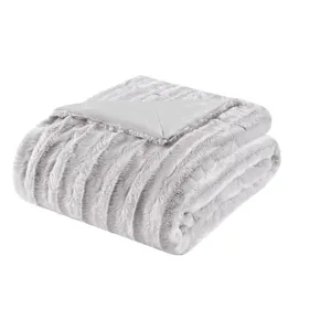 Madison Park Duke Long Fur Throw