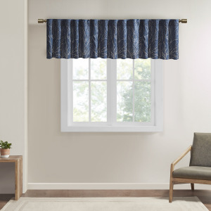 Madison Park Andora Faux Silk Embroidered Window Valance