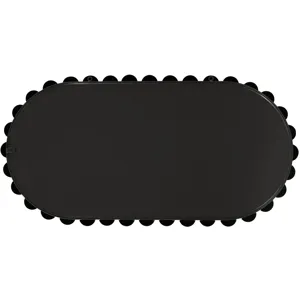 Madison Park Signature Marlowe 18X36 Oval Beaded Wall Mirror - Black