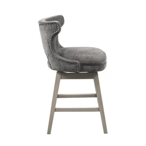 Emmett 25.75\" Swivel Counter Stool - Charcoal