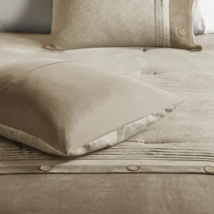 Madison Park Boone 7 Piece Faux Suede Comforter Set