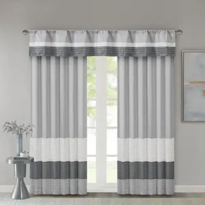 Madison Park Amherst Polyoni Pintuck Window Valance
