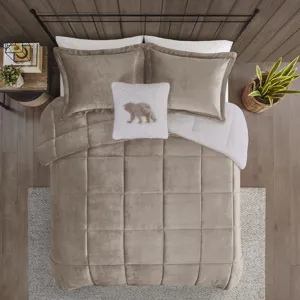 Woolrich Alton Plush to Sherpa Down Alternative Comforter Set