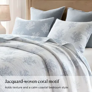 Harbor House Blue Mia Coral 3 Piece Quilt Mini Set