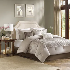 Madison Park Trinity 7 Piece Polyester Charmeuse Comforter Set