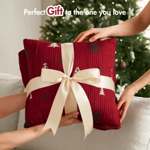 Madison Park Winter 2 Pieces Throw Set - Red