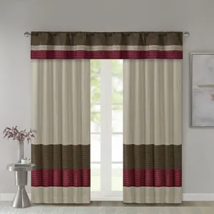 Amherst Polyoni Pintuck Curtain Panel - Red