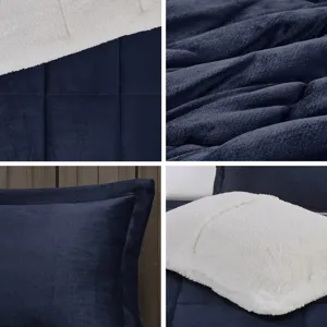 Woolrich Alton Plush to Sherpa Down Alternative Comforter Set