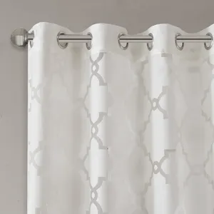 Madison Park Eden Fretwork Burnout Sheer Curtain Panel