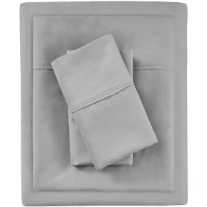 1000 Thread Count California King HeiQ Smart Temperature Cotton Blend 4 PC Sheet Set - Grey