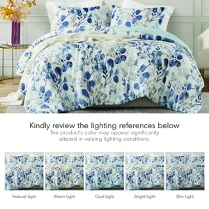 Super Listing Gabby Reversible Floral Botanical Seersucker Comforter Set