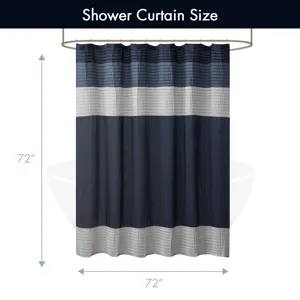 Madison Park Amherst Faux Silk Shower Curtain