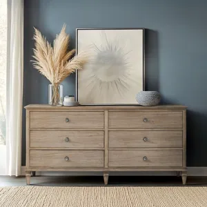 Victoria 6-drawer wood dresser (70