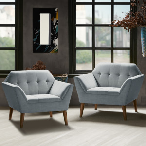 Newport Lounge Chair Set of 2 - Light Blue