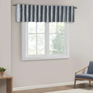 Madison Park Andora Faux Silk Embroidered Window Valance