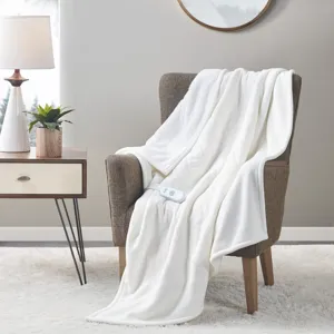 Serta Fleece to Sherpa Heated Throw
