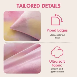 Intelligent Design Cassiopeia Watercolor Tie Dye Printed Comforter Set with Throw Pillow