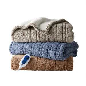 True North by Sleep Philosophy Marbled Sherpa Heated Throw