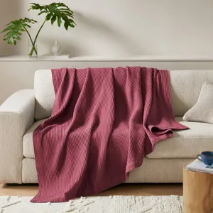 Madison Park Waffle Weave Cotton Blanket