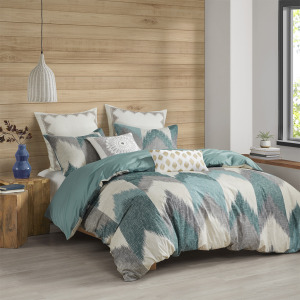 Alpine King/California King 3 Piece Duvet Cover Mini Set - Aqua