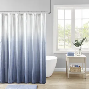 Madison Park Ara Ombre Printed Seersucker Shower Curtain