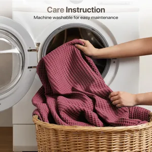 Madison Park Waffle Weave Cotton Blanket