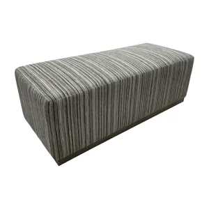 Peggy Bench/Cocktail Ottoman With Table - Stripe/Multi