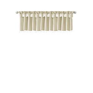 Madison Park Emilia Lightweight Faux Silk Valance With Beads