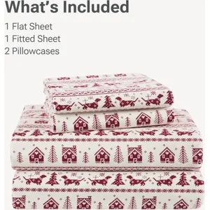 True North by Sleep Philosophy Cozy Cotton Flannel Printed Sheet Set