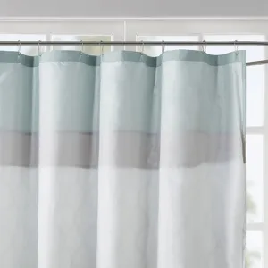510 Design Shawnee Printed and Embroidered Shower Curtain - Seafoam